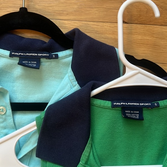 Bundle 2 y2k Ralph Lauren polo tank. Waffle polo shirt - Picture 4 of 4